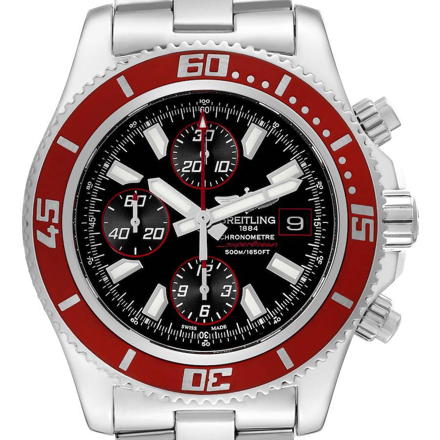 Breitling Aeromarine SuperOcean II Red Bezel Limited Edition Mens Watch A13341