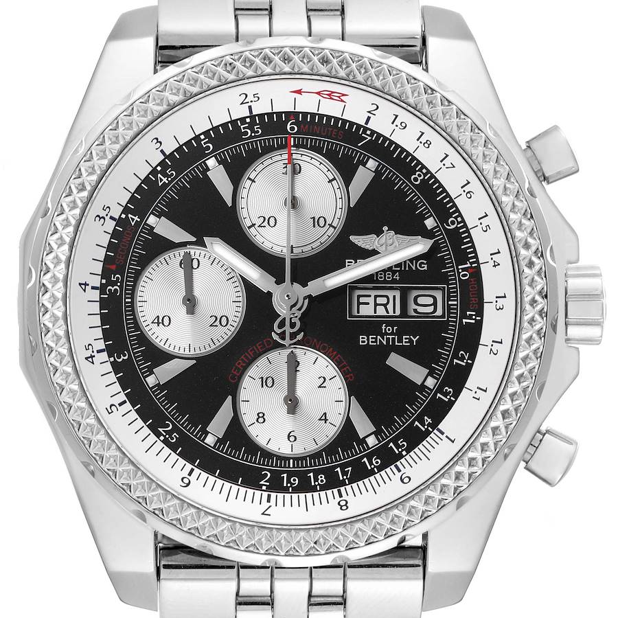 Breitling Bentley Motors GT Black Dial Steel Mens Watch A13362
