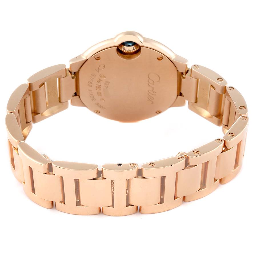 Cartier Ballon Bleu 28mm Rose Gold Diamond Dial Ladies Watch WE902025