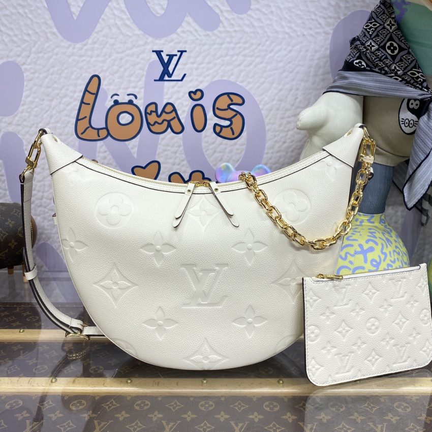 Replica Louis Vuitton Loop Hobo White