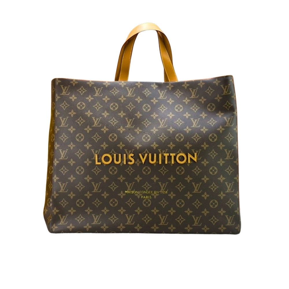 Louis Vuitton Shopper Tote MM Monogram Brown 40Cm