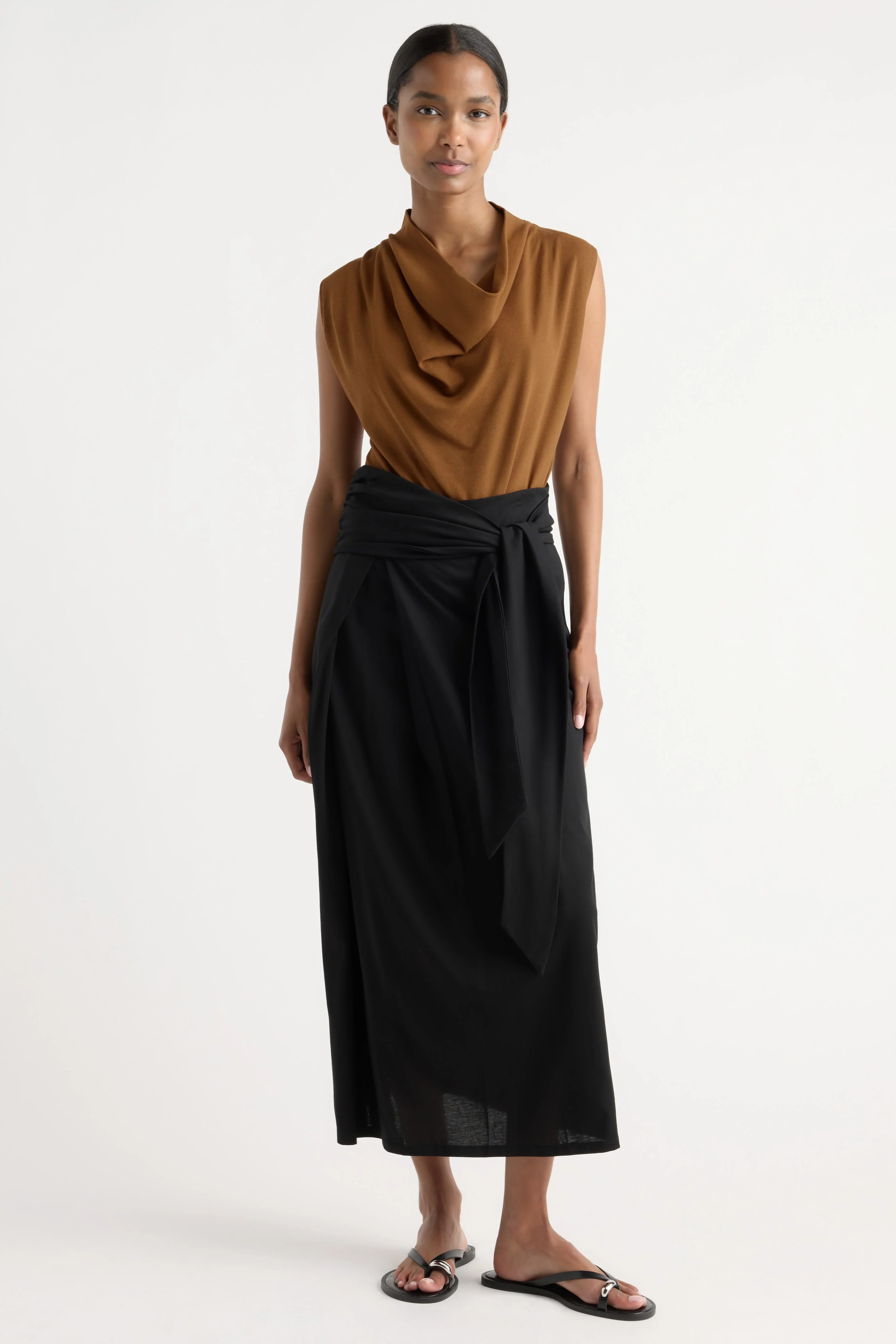 Elke Tie-Waist Maxi Skirt