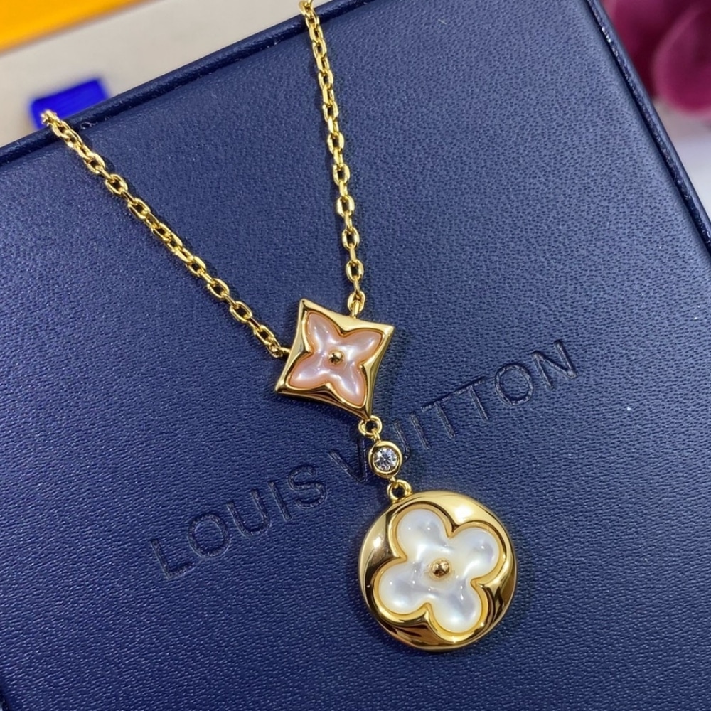 Louis Vuitton Colour Blossom Necklace Gold Q94355