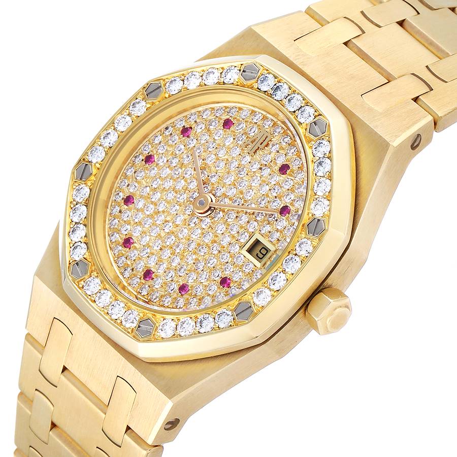 Audemars Piguet Royal Oak Yellow Gold Diamond Rubies Watch 14587