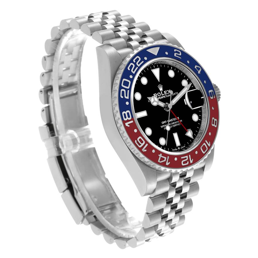 Rolex GMT Master II Blue Red Pepsi Bezel Steel Mens Watch 126710