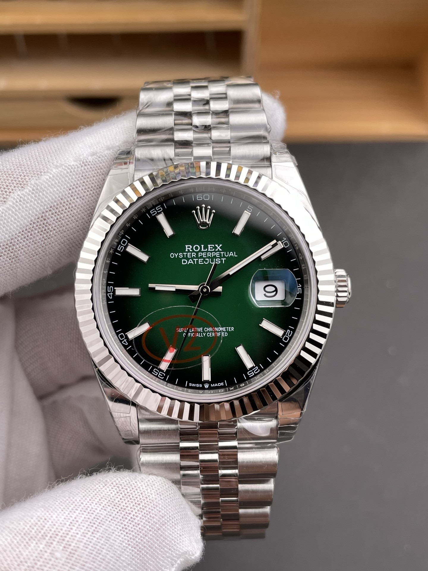 Smoky Green Datejust Enamel Gradient Green Dial