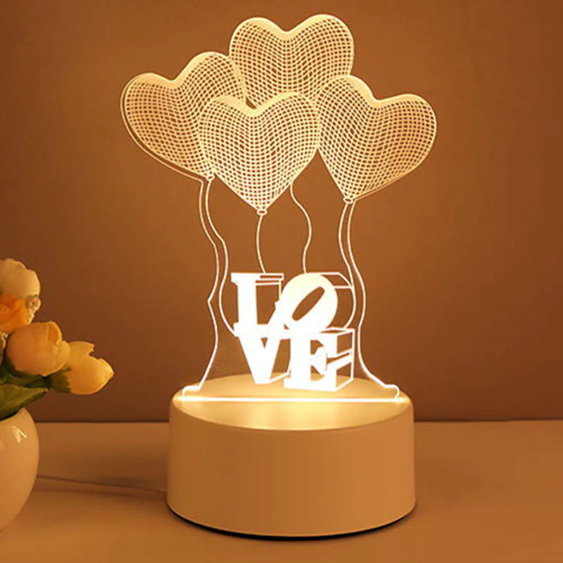 3D Lamp Acrylic USB LED Night