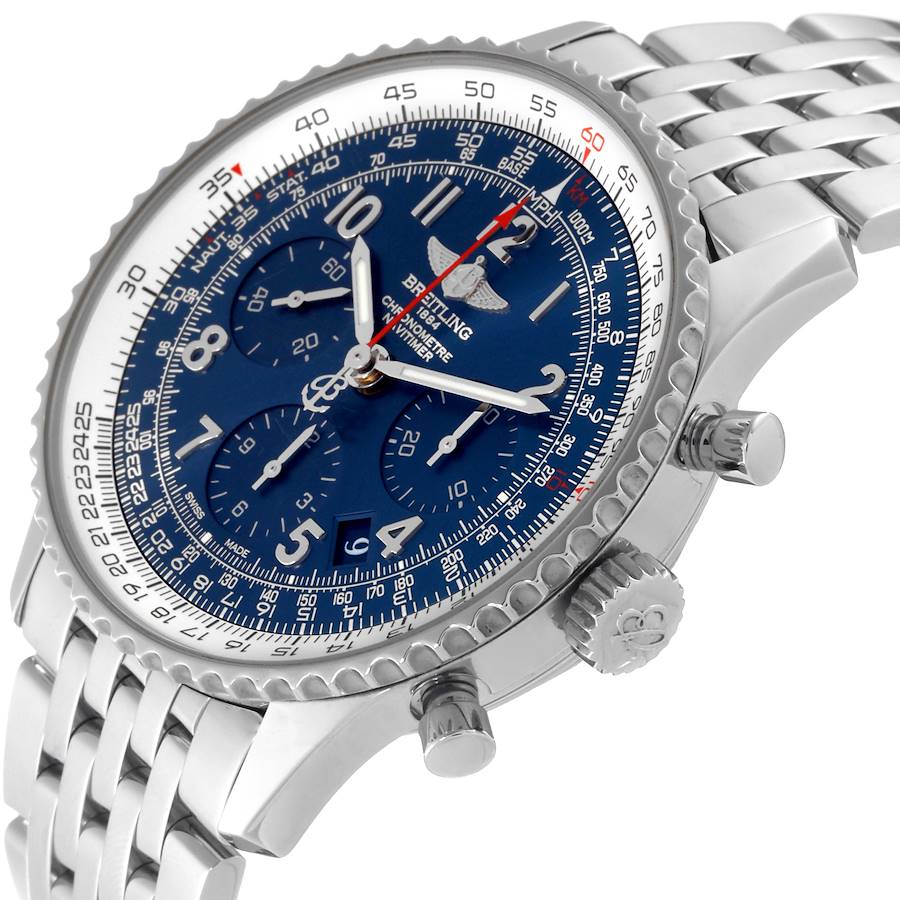 Breitling Navitimer 01 Blue Dial Limited Edition Steel Mens Watch AB0121