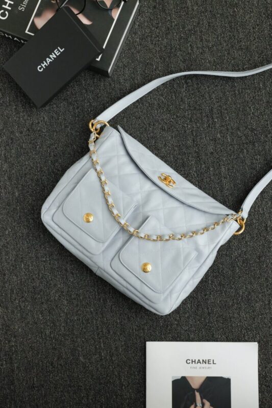 CHANEL 24p Postman Small Light Blue