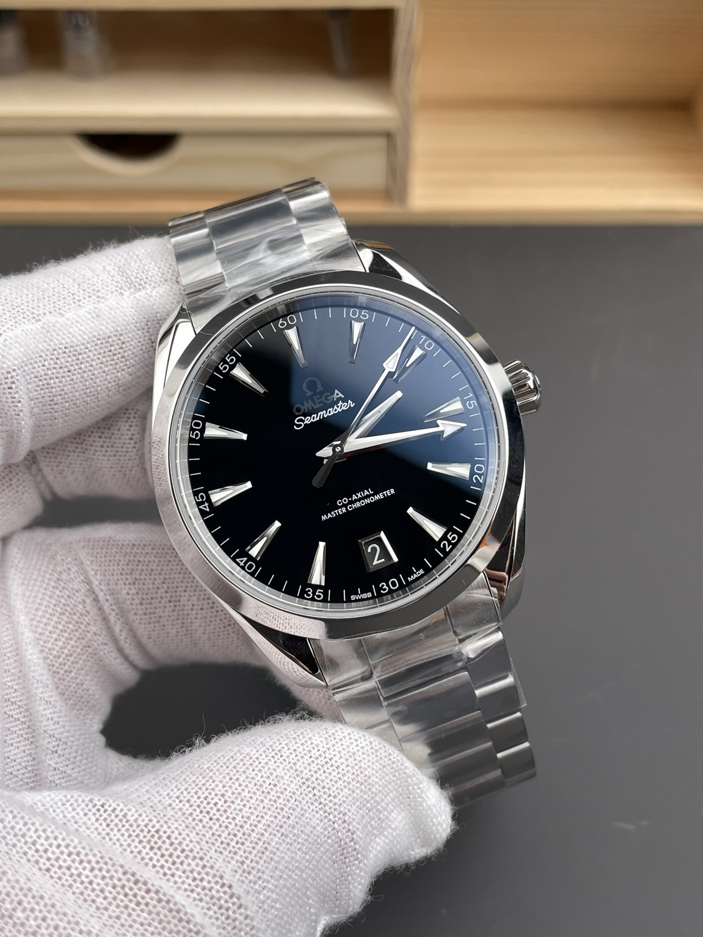 Seamaster 150, Black MOP Dial 41mm