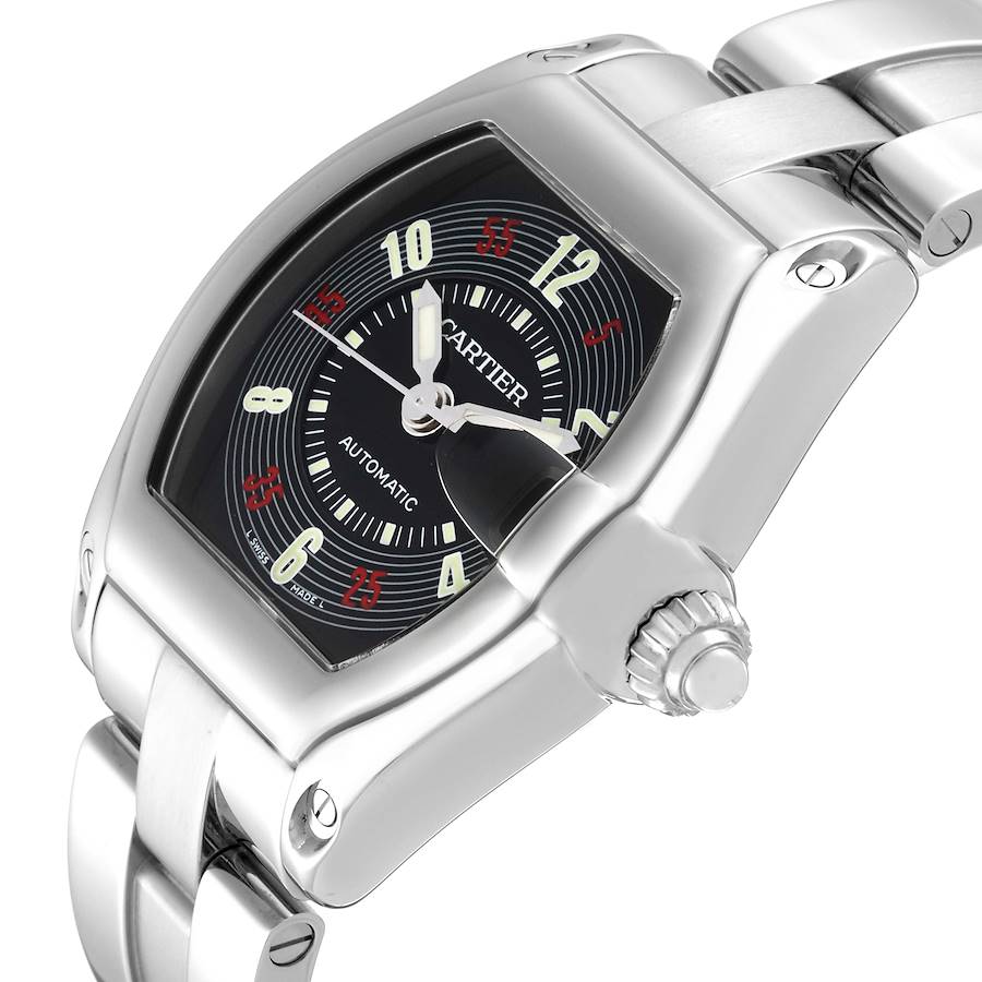 Cartier Roadster Vegas Roulette Red Green Steel Mens Watch W62002V3