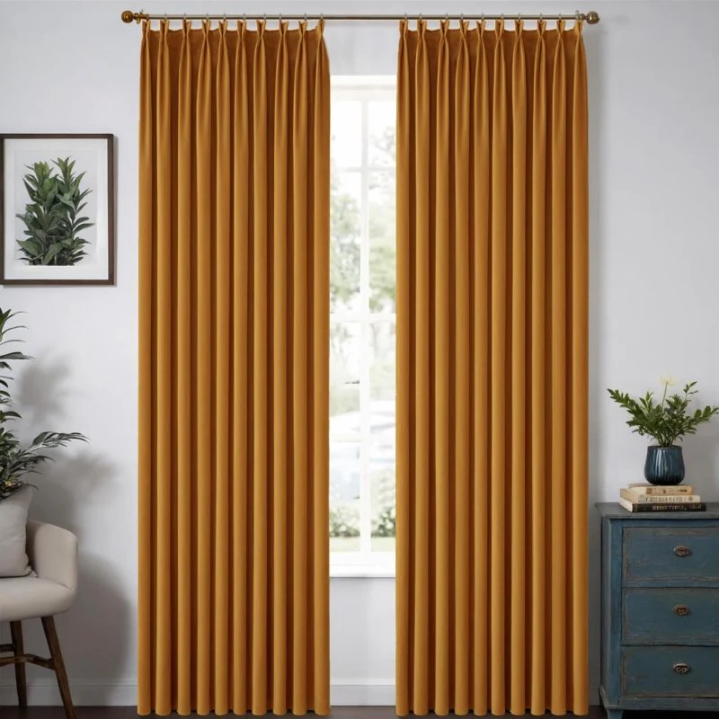 Custom Velvet Luxury Curtains  (2 Panels) - Pleated