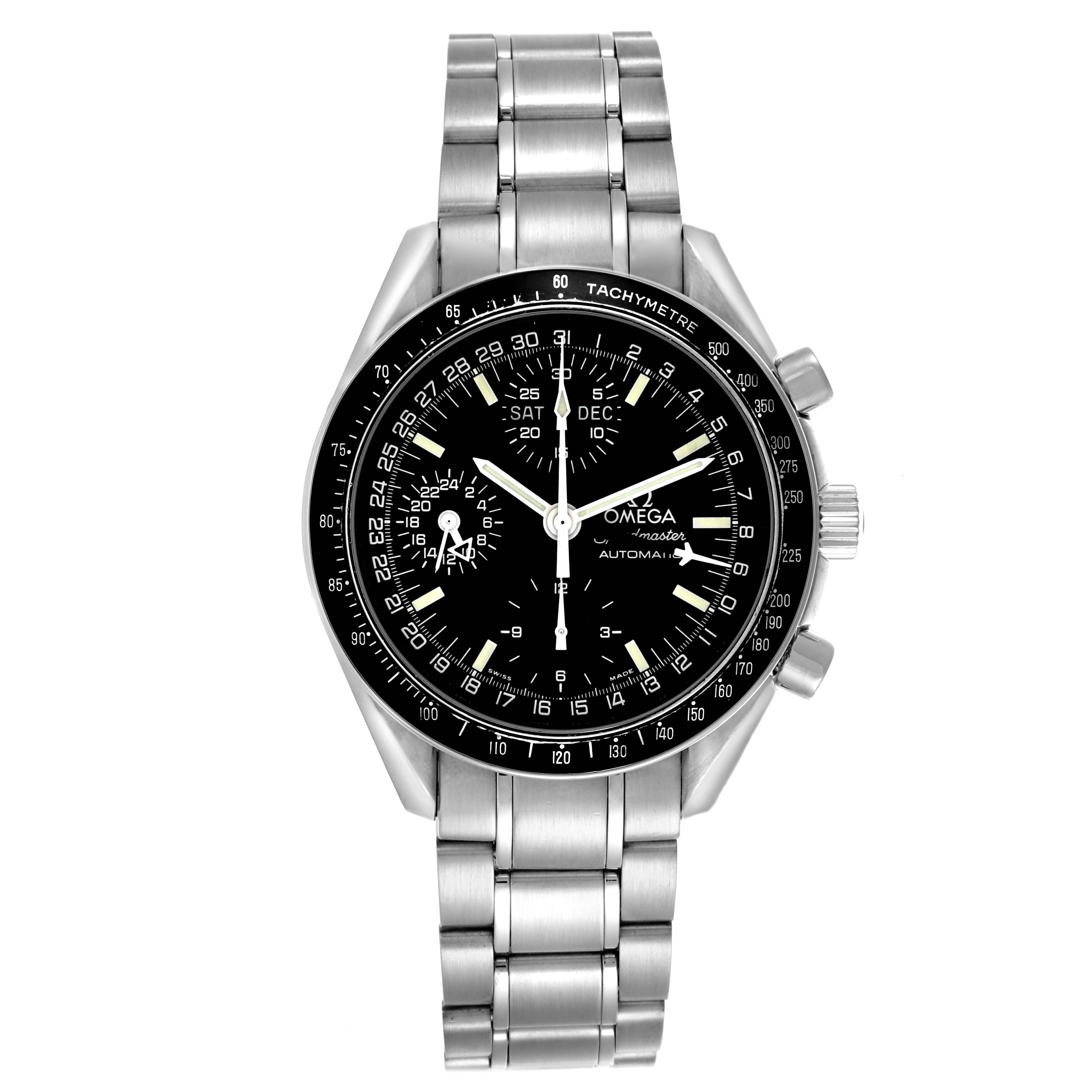 Omega Speedmaster Day-Date Black Dial Steel Mens Watch 39.0 MM 3520.50.00