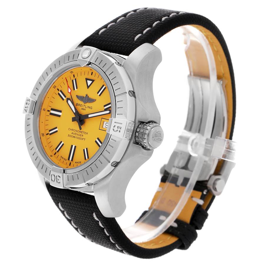 Breitling Avenger 45 Seawolf Yellow Dial Steel Mens Watch A17319