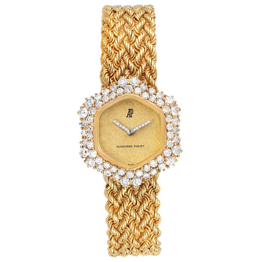Audemars Piguet Vintage Yellow Gold Diamond Cocktail Ladies Watch