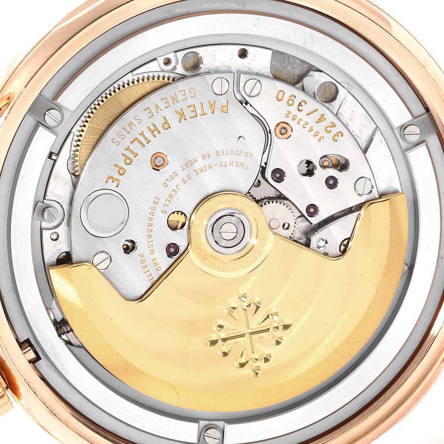 Patek Philippe Calatrava Rose Gold Silver Dial Mens Watch 5296 5296R