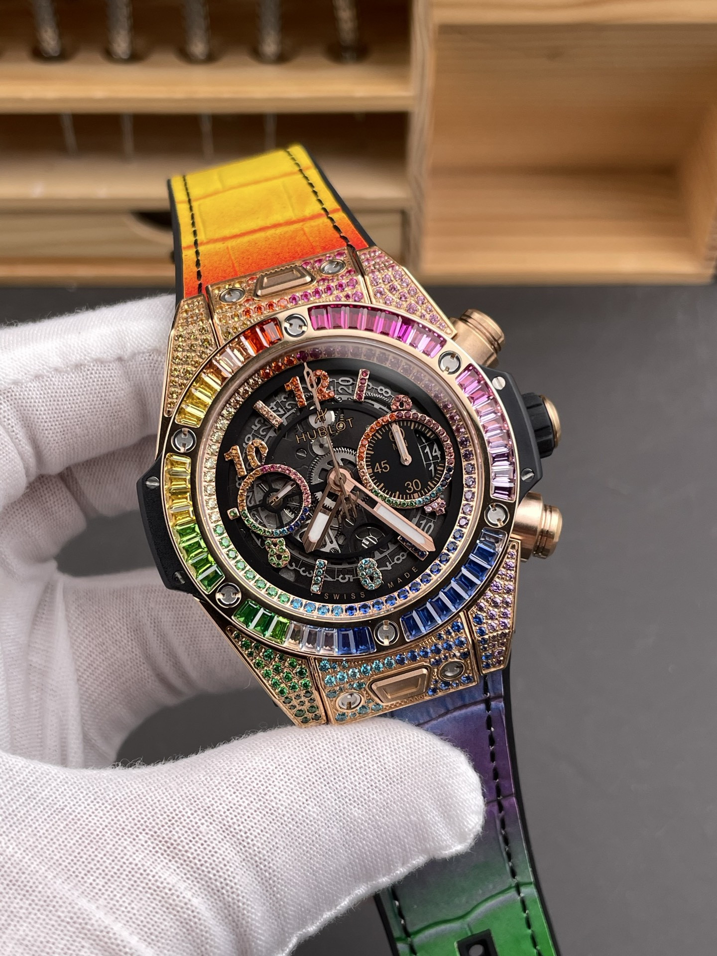 Big Bang Rainbow Diamond Chronograph