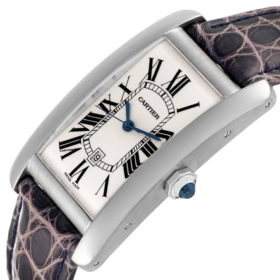 Cartier Tank Americaine Large White Gold Mens Watch W2603256