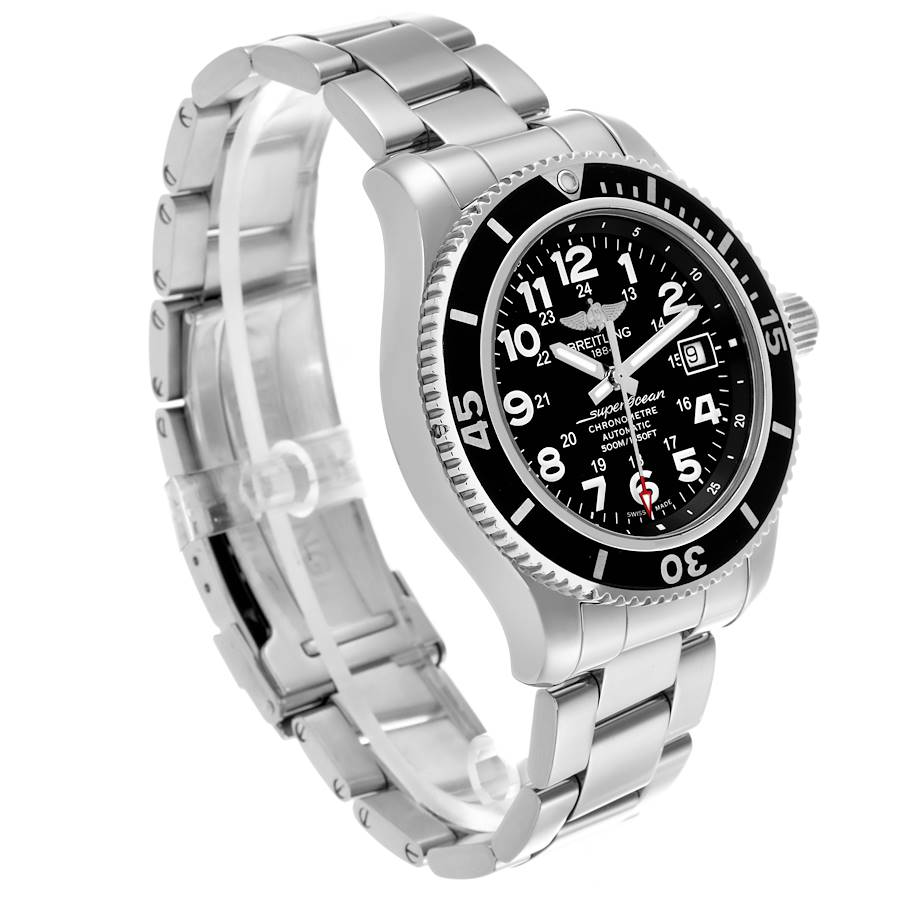 Breitling Superocean II Black Dial Steel Mens Watch A17365