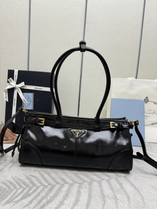 Replica Prada Naplak Patent Black