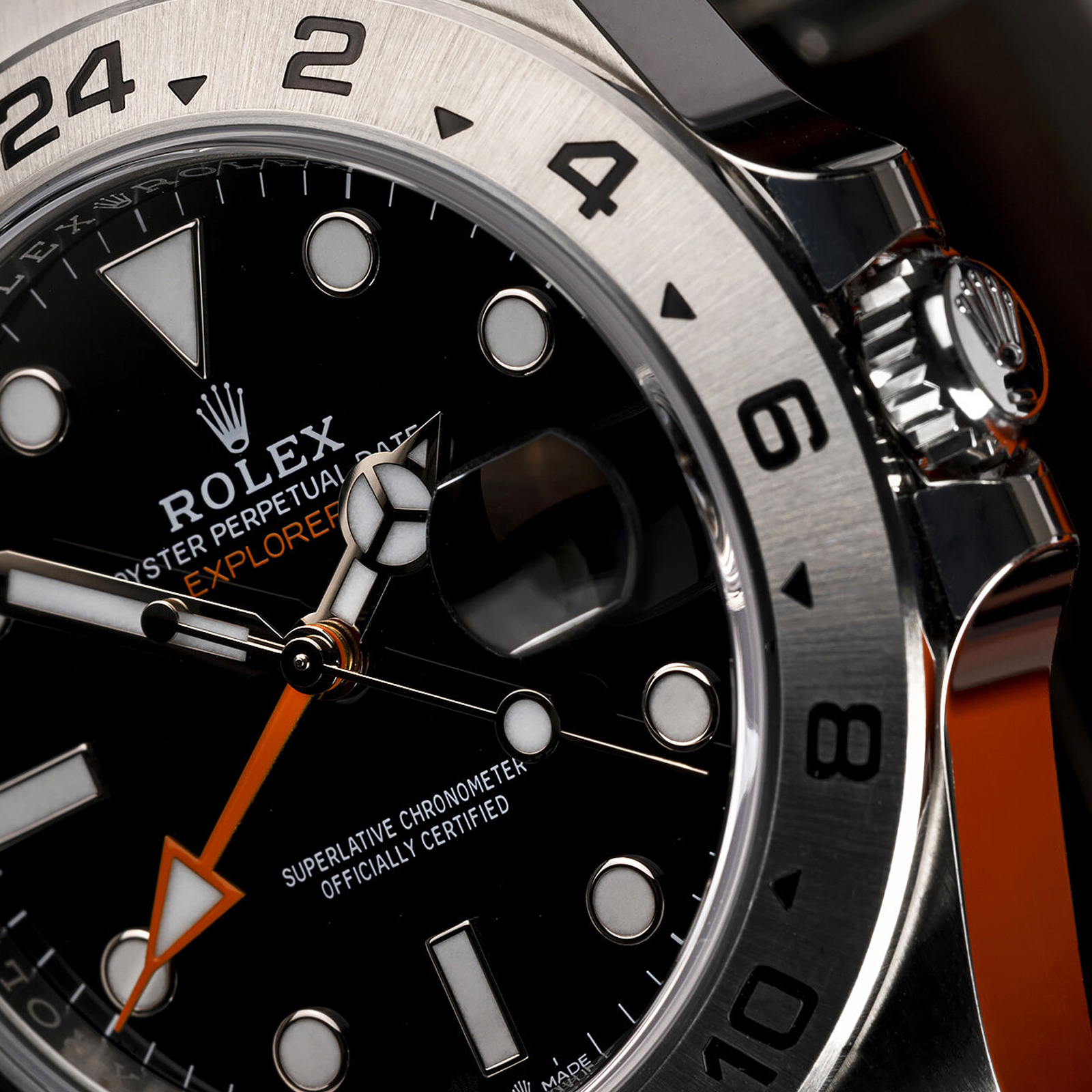 Rolex Explorer II 42 White Dial Orange Hand Mens Watch 216570