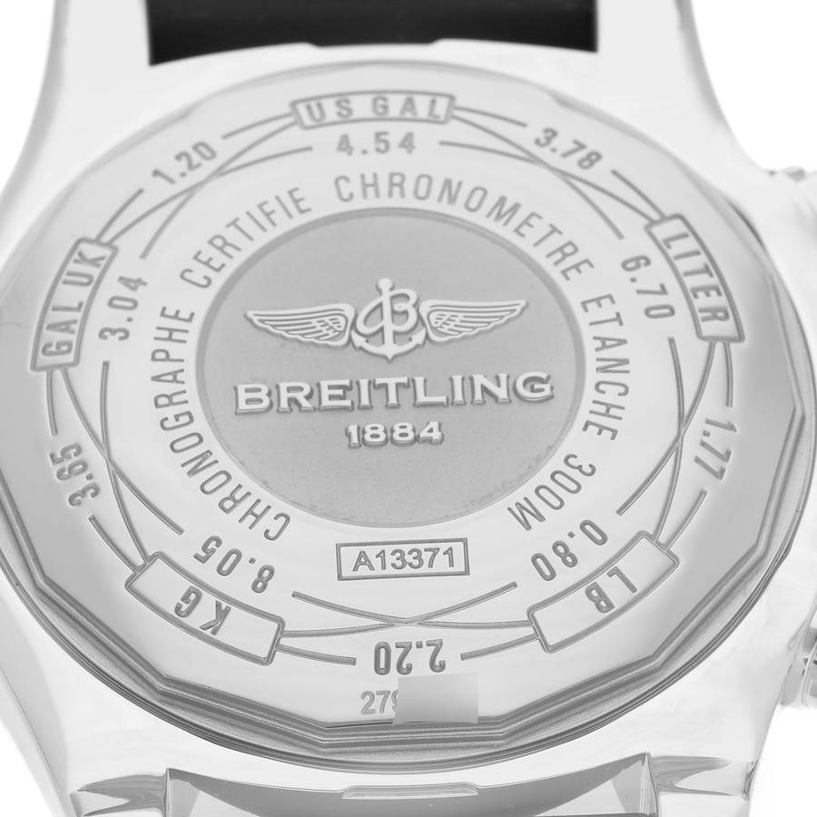 Breitling Super Avenger II Black Dial Steel Mens Watch A13371