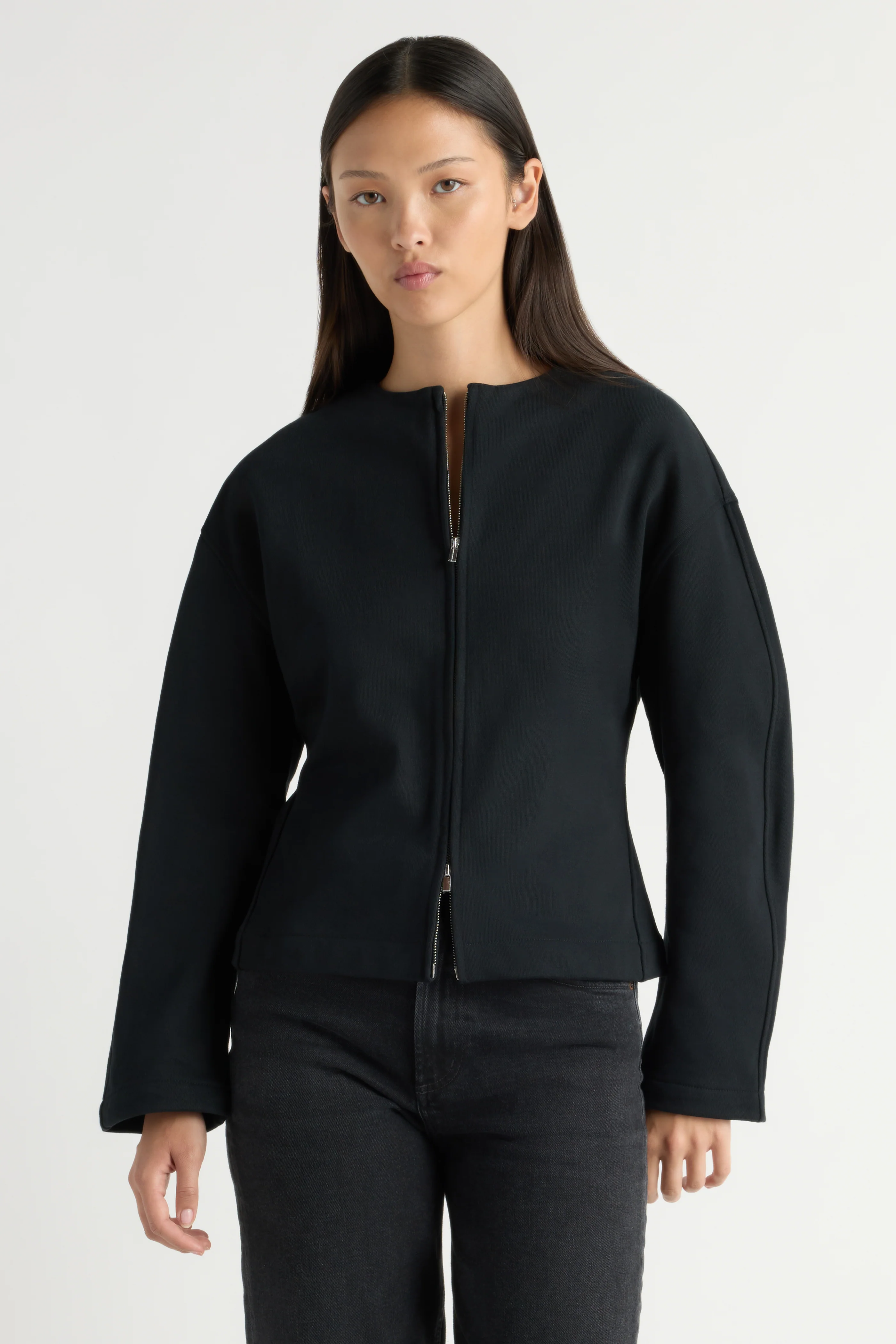 Carter French Terry Boat-Neck Jacket