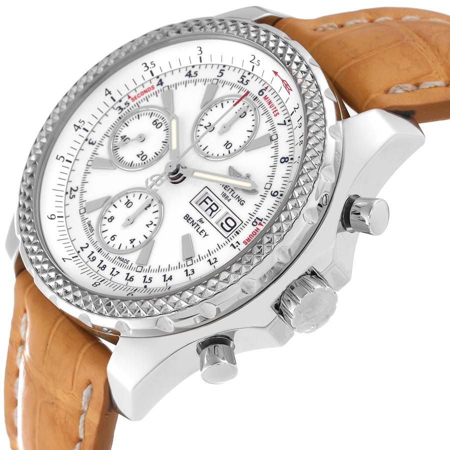 Breitling Bentley Motors GT White Dial Steel Mens Watch A13362