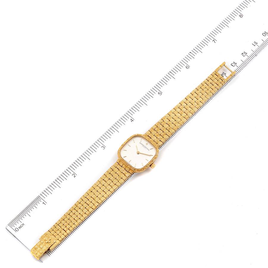 Vacheron Constantin 18K Yellow Gold Silver Dial Cocktail Ladies Watch