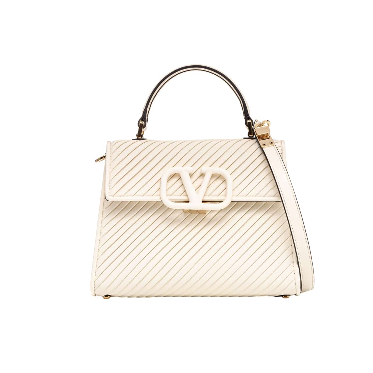 Valentino Garavani Small Vsling Handbag White 20Cm