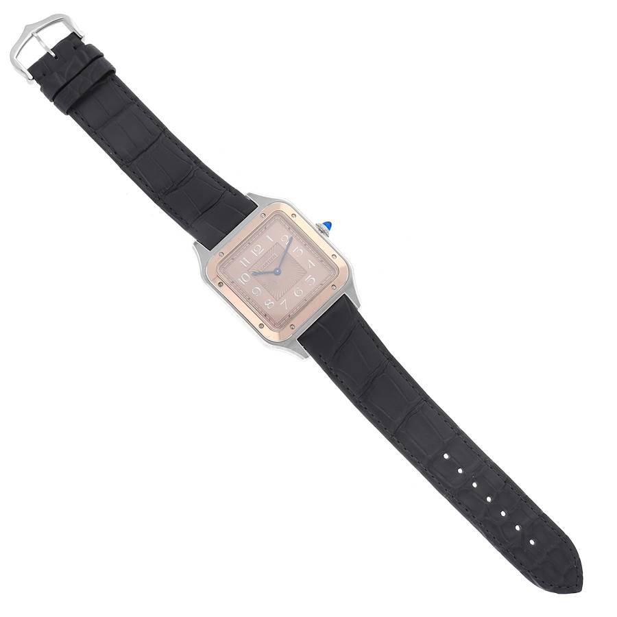 Cartier Santos Dumont XL Steel Rose Gold Limited Edition Mens Watch W2SA0025
