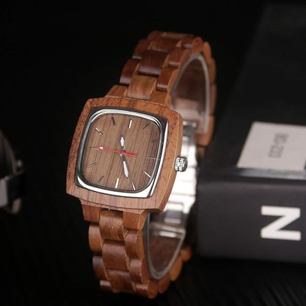 Wooden Watches Mens with Handmade Colorful Bamboo Wood Watch Analog Date Quartz Wooden Watch for Men Q1056