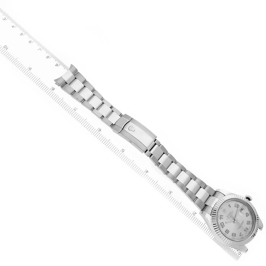 Rolex Datejust II 41 Steel White Gold Blue Numerals Mens Watch 116334