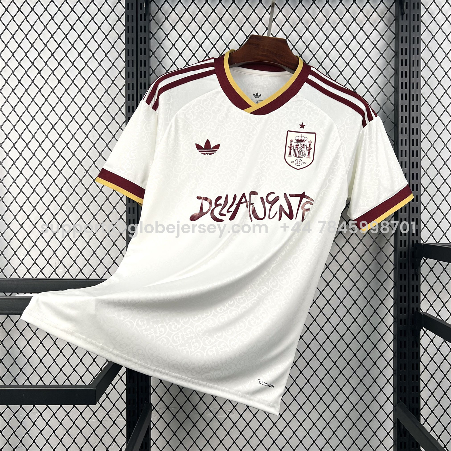 Spain 2026 Dellafuente Co-Branded White Jersey - Fans Version