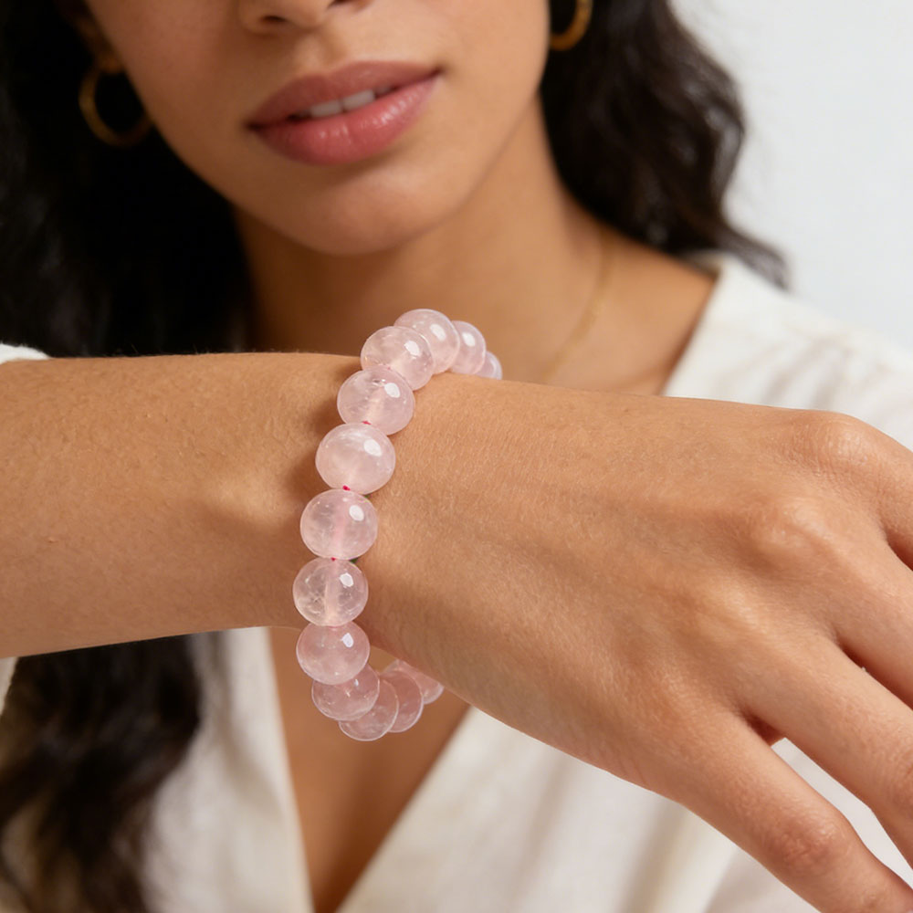 Rose Quartz Bracelet 8mm | Love & Emotional Healing Energy