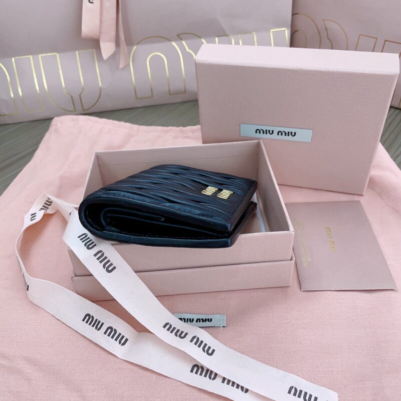 Replica Miu Miu Pocket Wallet Black