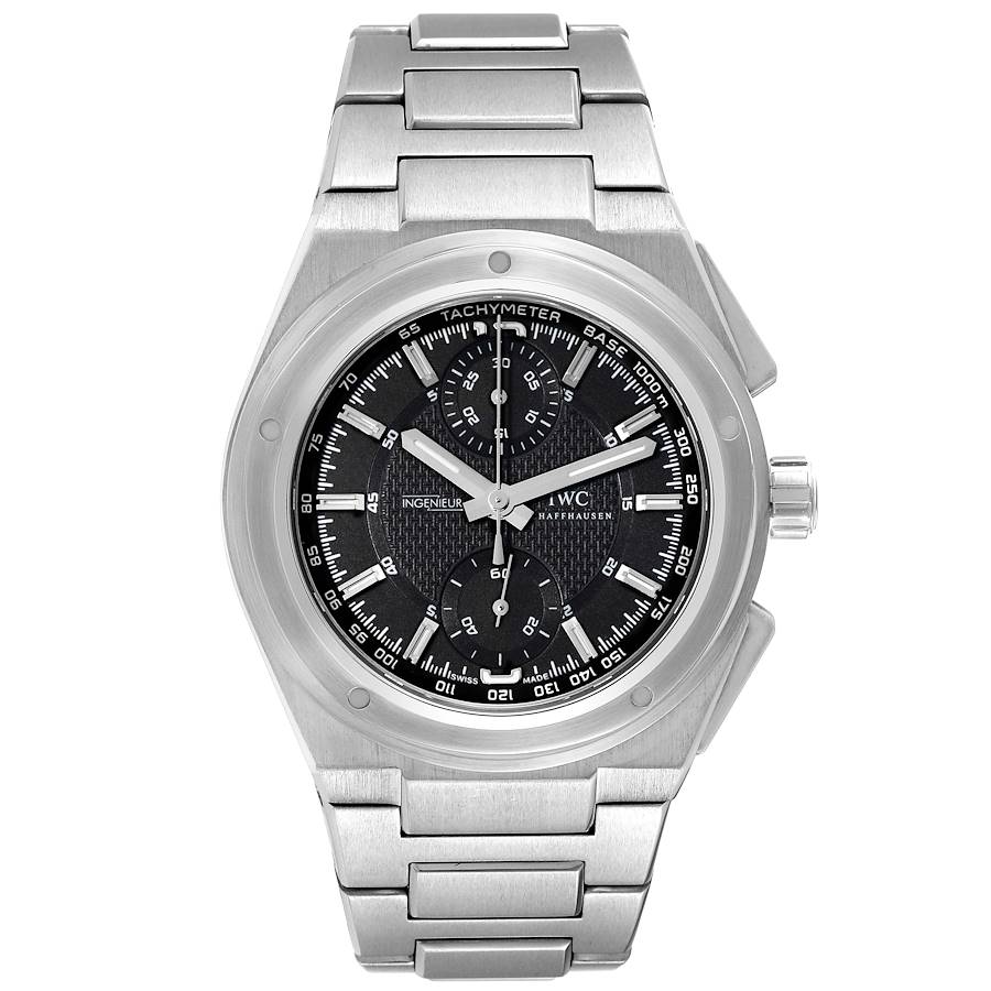 IWC Ingenieur Chronograph Black Dial Steel Mens Watch IW372501