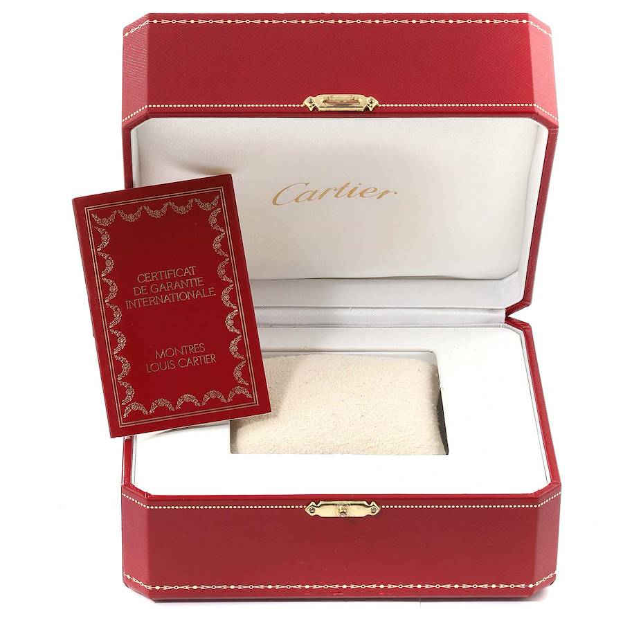 Cartier Tank Obus 18k Yellow Gold Diamond Ladies Watch WB800351