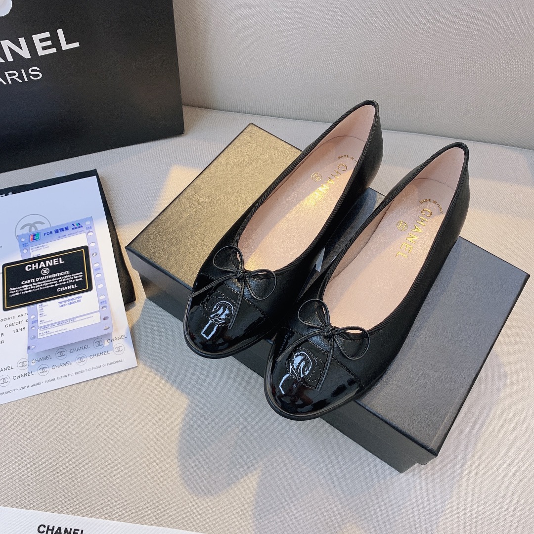 Chanel Ballet Flats Black G02819 Y01552 94305