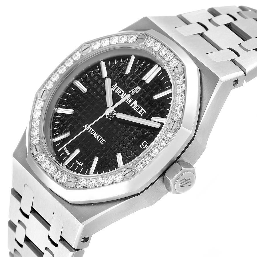 Audemars Piguet Royal Oak 37mm Steel Diamond Mens Watch 15451ST
