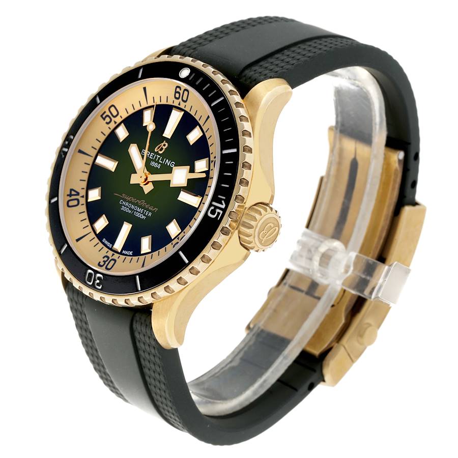 Breitling Superocean 42 Green Dial Bronze Mens Watch N17375