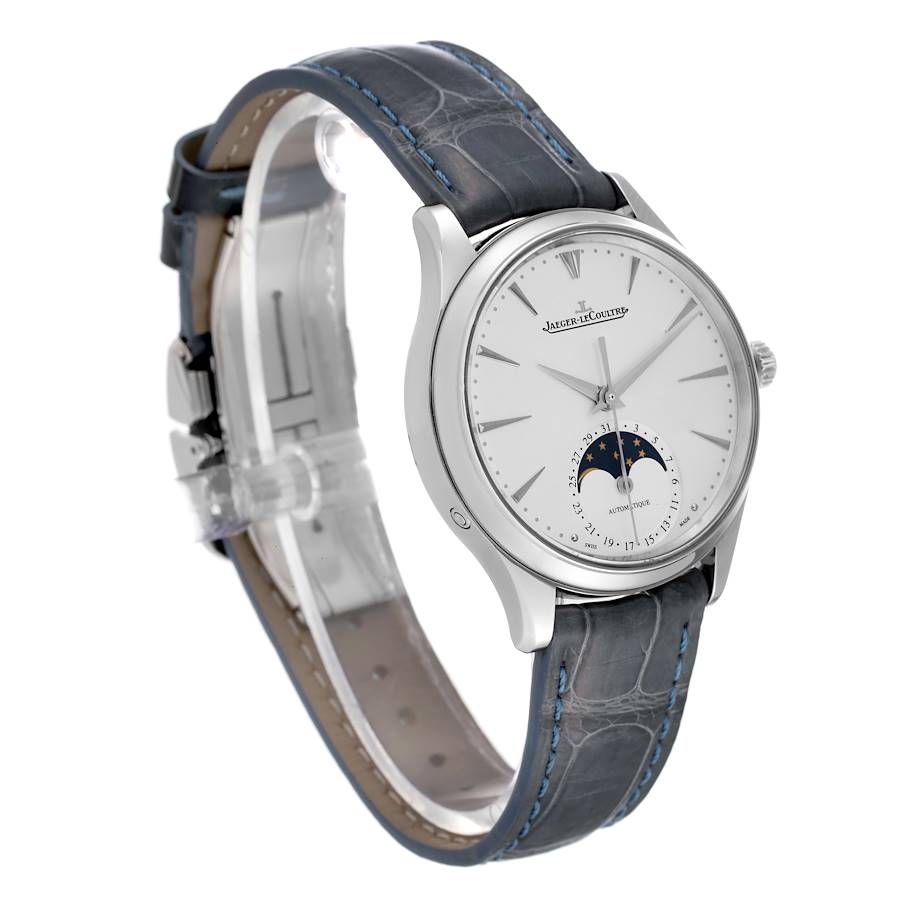 Jaeger LeCoultre Master Ultra Thin Moon Steel Mens Watch 145.8.64.S Q1258420