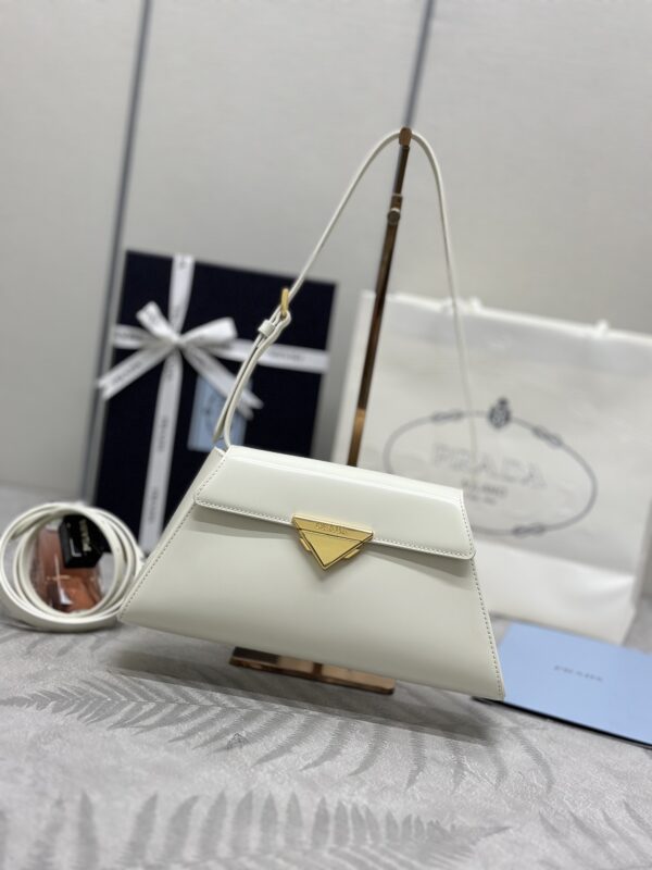 Replica Prada White Leather Handbag