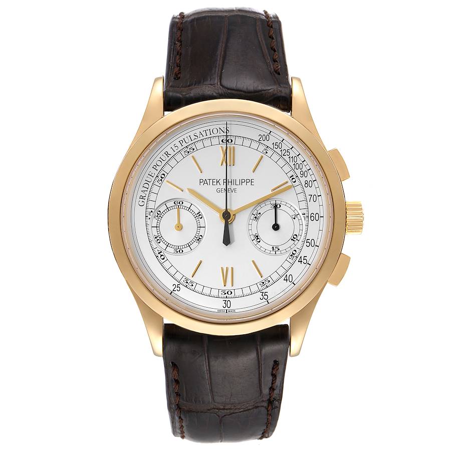 Patek Philippe Complications Chronograph 18k Yellow Gold Mens Watch 5170