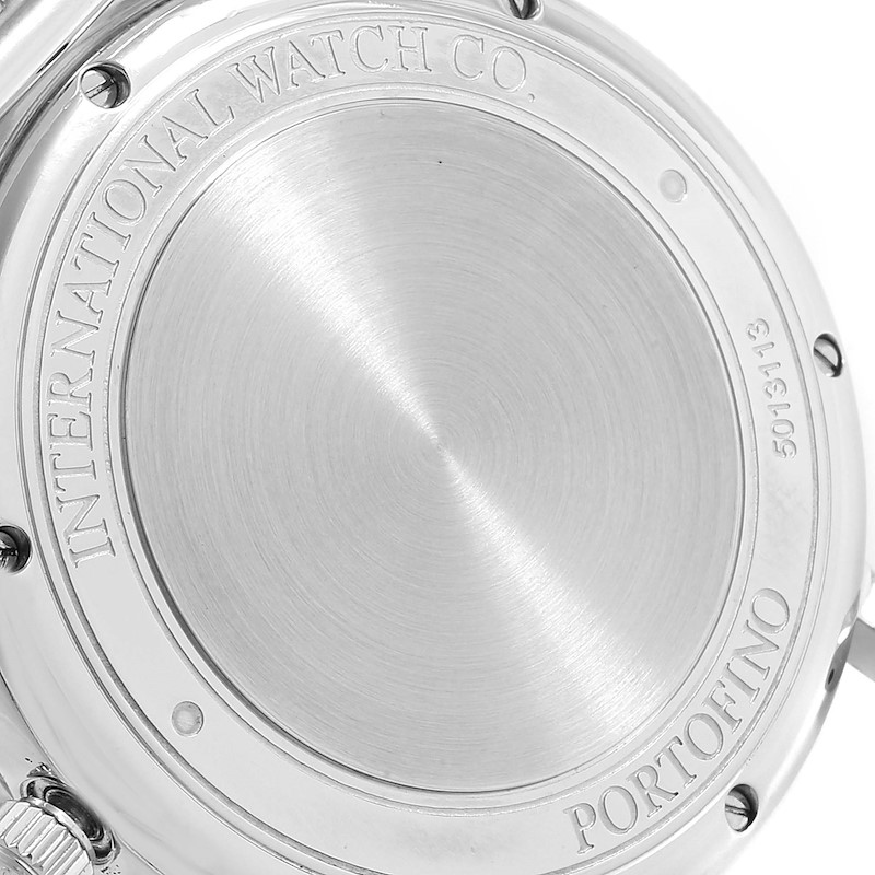 IWC Portofino Black Dial Mesh Bracelet Steel Mens Watch IW356506