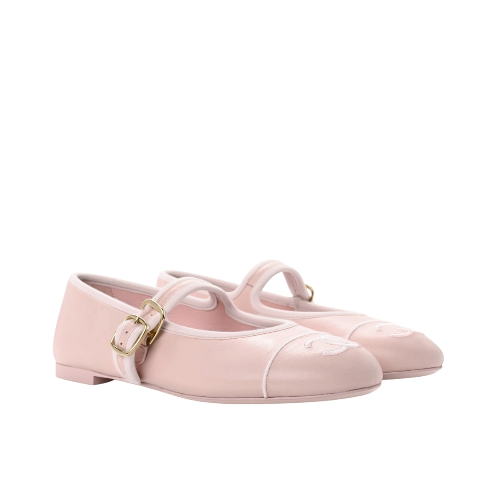 Chanel Mary Jane Ballet Flat Ligh Pink