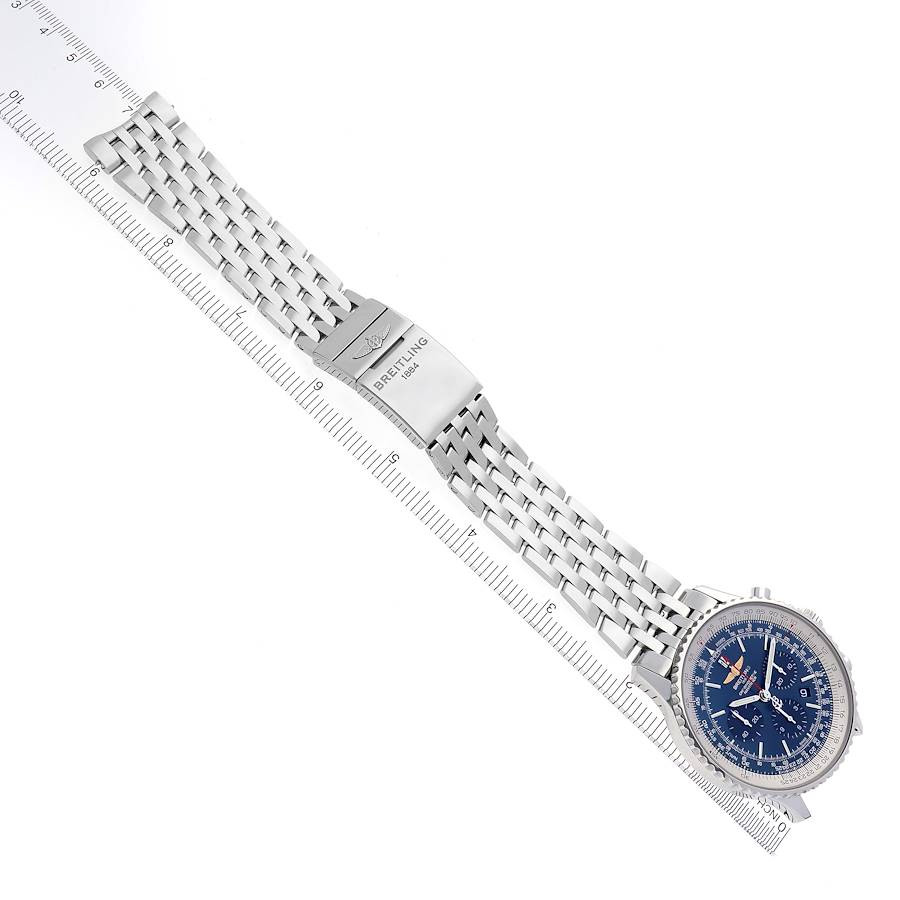 Breitling Navitimer 01 46mm Aurora Blue Dial Mens Watch AB0127