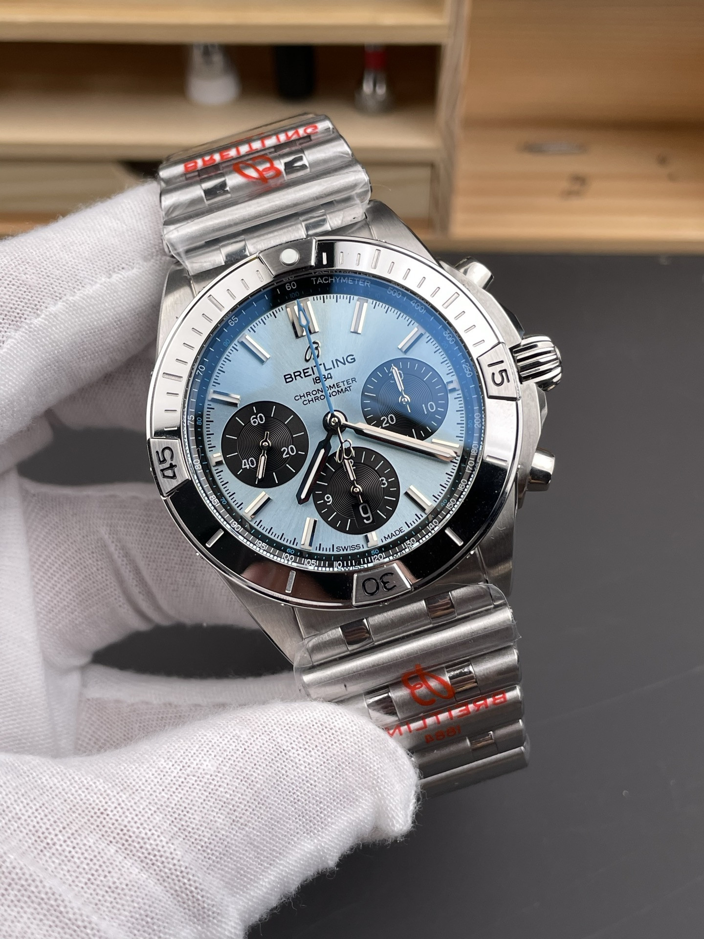 Chronomat B01 Ice Blue Dial