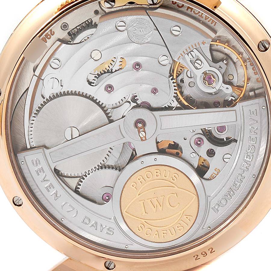 IWC Portuguese Perpetual Calendar Moonphase Rose Gold Mens Watch IW502103