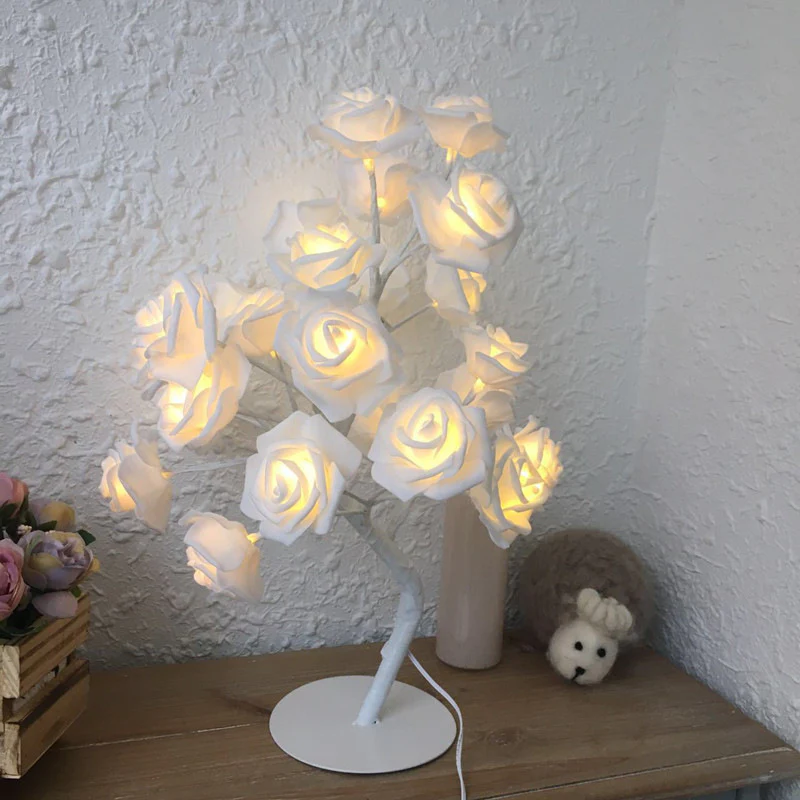 Rose Flower Lamp USB Battery